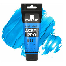 Блакитна флуоресцентна акрилова фарба, 75 мл., 556 Acryl PRO Kompozit Блакитна флуоресцентна акрилова фарба, 75 мл., 556 Acryl PRO Kompozit