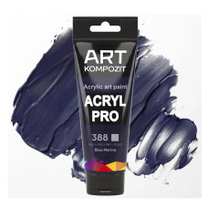 Глибока синя акрилова фарба, 75 мл., 388 Acryl PRO Kompozit