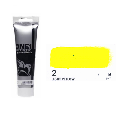 Фарба темперна Жовта світла, 100 мл. № 2 Renesans