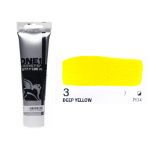 Жовта темна темперна фарба, 100 мл., 03 Tempera one Renesans