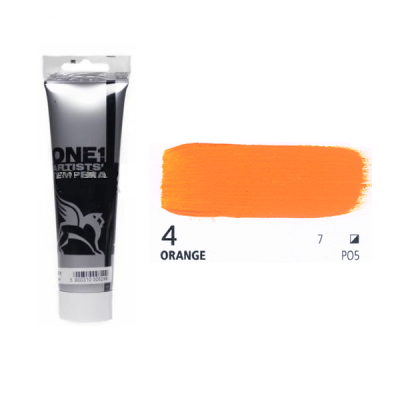 Фарба темперна Оранжева, 100 мл. № 4 Renesans
