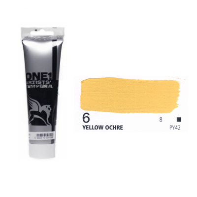 Фарба темперна Вохра жовта, 100 мл. № 6 Renesans