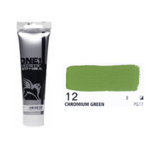 Зелена хром темперна фарба, 100 мл., 12 Tempera one Renesans