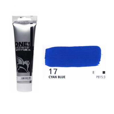 Фарба темперна Синя ціан, 100 мл. № 17 Renesans