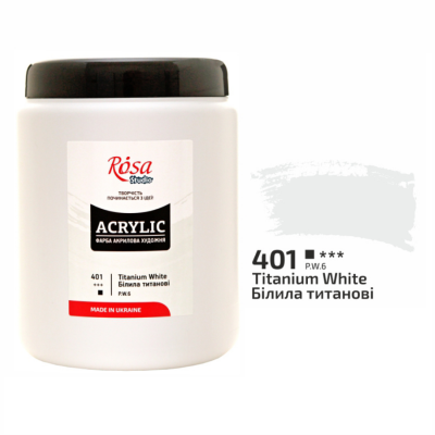 Фарба акрилова Білила титанові Роса 1000мл