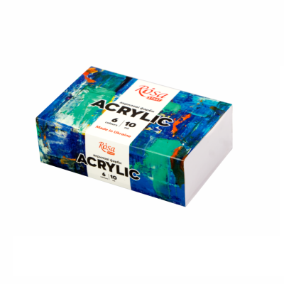 Акрилові фарби, набір 6x10 мл., ROSA COLOR