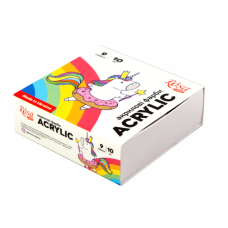 Набір акрилових фарб, 9 кольорів по 10 мл., Unicorn ROSA START Набір акрилових фарб, 9 кольорів по 10 мл., Unicorn ROSA START