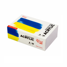 Набір акрилових фарб, 6 кольорів по 10 мл., Ukraine ROSA START Набір акрилових фарб, 6 кольорів по 10 мл., Ukraine ROSA START