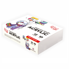 Набір акрилових фарб, 12 кольорів по 10 мл., Space Unicorn ROSA START Набір акрилових фарб, 12 кольорів по 10 мл., Space Unicorn ROSA START