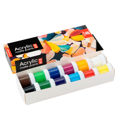 Акрилові фарби художні, набір 12*10 мл. Артео 12005