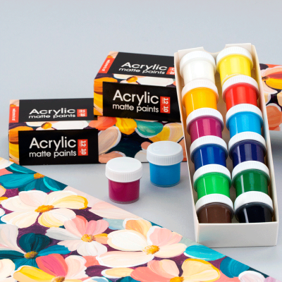 Акрилові фарби художні, набір 12*10 мл. Артео 12005