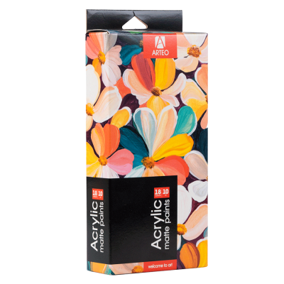 Акрилові фарби, набір 18*10 мл. Артео 12006