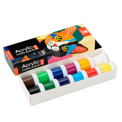 Акрилові фарби художні, набір 12*10 мл. Артео 12008