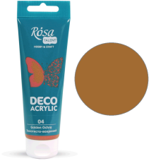 Золотисто-вохряна акрилова фарба для декору, 75 мл., 04 ROSA Talent