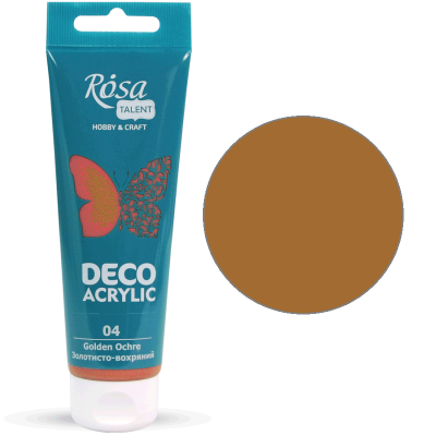 Фарба акрилова Золотисто-вохряна 75мл Rosa 322204