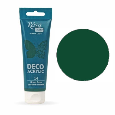 Фарба акрилова Зелена темна 75 мл., Rosa 322214