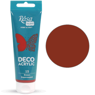 Краска акриловая Коричневая 75 мл., Rosa 322215