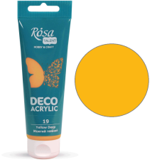Жовта темна акрилова фарба для декору, 75 мл., 19 ROSA Talent