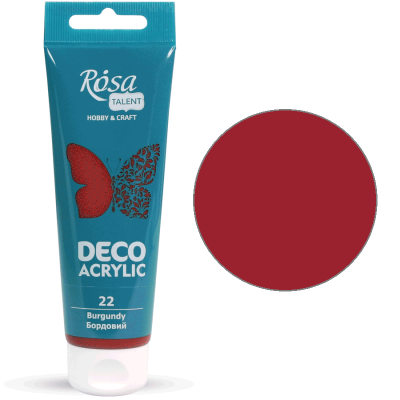 Фарба акрилова Бордова 75 мл., Rosa 322222