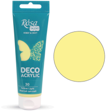 Жовта світла акрилова фарба для декору, 75 мл., 30 ROSA Talent