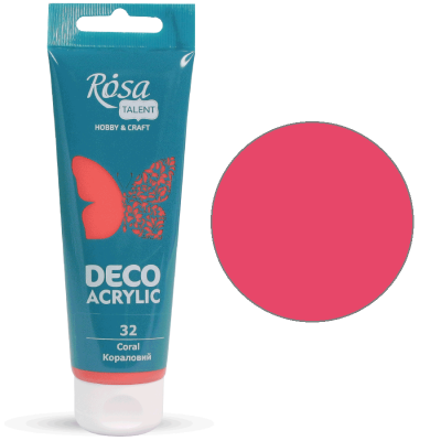 Краска акриловая Коралловая 75 мл., Rosa 322232
