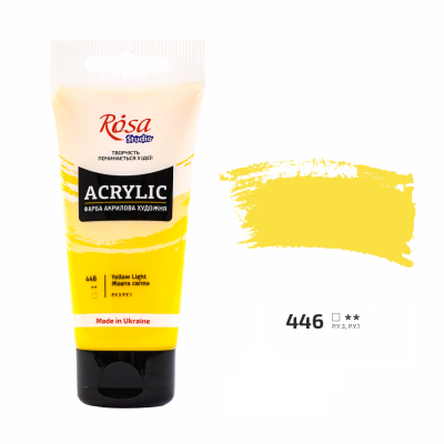 Фарба Акрилова Жовта світла 75 мл., Rosa 32241446