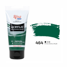 Зелена травяна темна акрилова фарба, 75 мл., 464 ROSA Studio