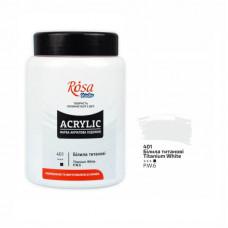 Білила титанові акрилова фарба, 400 мл., ROSA Studio Білила титанові акрилова фарба, 400 мл., ROSA Studio