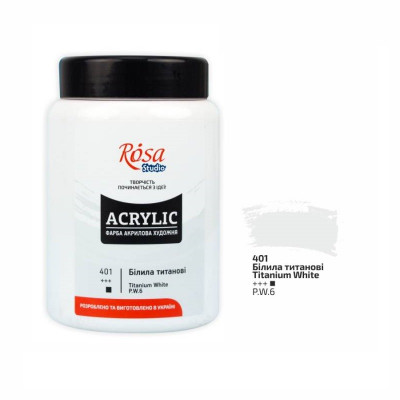 Фарба акрилова Білила титанові Роса 400мл