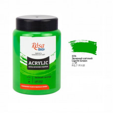 Зелена світла акрилова фарба, 400 мл., ROSA Studio