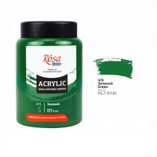 Зелена акрилова фарба, 400 мл., ROSA Studi