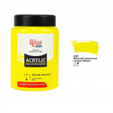 Жовта лимонна акрилова фарба, 400 мл., ROSA Studio