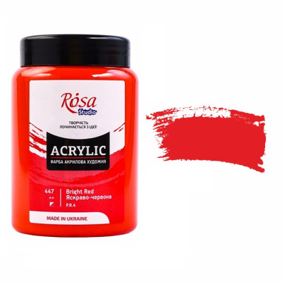 Краска акриловая Алая красная 400 мл., Rosa