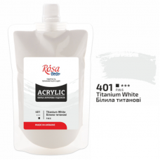 Білила титанові акрилова фарба, 200 мл., ROSA Studio Білила титанові акрилова фарба, 200 мл., ROSA Studio
