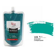 Изумрудная акриловая краска, 200 мл., 418 ROSA Studio