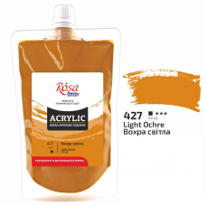 Вохра світла акрилова фарба, 200 мл., ROSA Studio