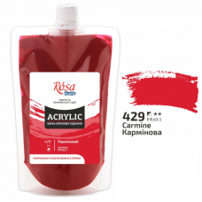 Карминовая акриловая краска, 200 мл., ROSA Studio