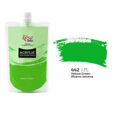 Жовто-зелена акрилова фарба, 200 мл., 442 ROSA Studio
