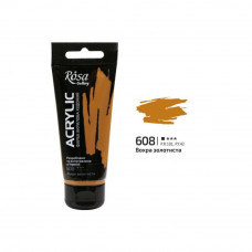 Вохра золотиста акрилова фарба, 60 мл., ROSA Gallery