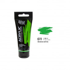 Зелена світла акрилова фарба, 60 мл., ROSA Gallery