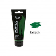Зелена середня акрилова фарба, 60 мл., ROSA Gallery