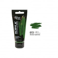 Зелена трав'яна акрилова фарба, 60 мл., ROSA Gallery