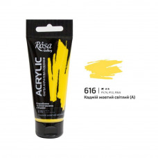 Кадмій жовтий світлий акрилова фарба, 60 мл., ROSA Gallery