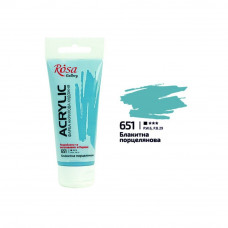 Блакитна порцелянова акрилова фарба, 60 мл., ROSA Gallery