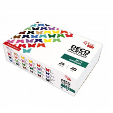 Набір акрилових матових фарб, 24 кольори по 20 мл., ROSA Talent Набір акрилових матових фарб, 24 кольори по 20 мл., ROSA Talent