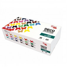 Набір акрилових матових фарб, 18 кольорів по 20 мл, ROSA Talent Набір акрилових матових фарб, 18 кольорів по 20 мл, ROSA Talent