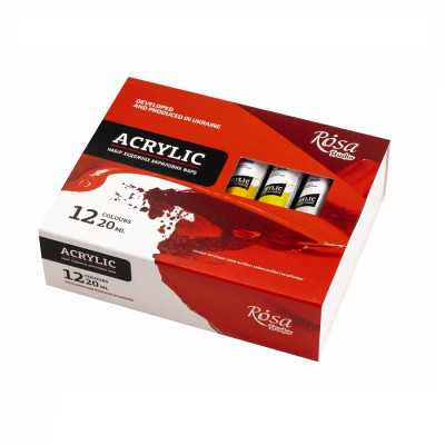 Художні Акрилові фарби, 12 - 20 мл., ROSA 9074769