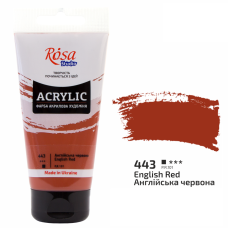 Англійська червона акрилова фарба, 75 мл., 443 ROSA Studio Англійська червона акрилова фарба, 75 мл., 443 ROSA Studio