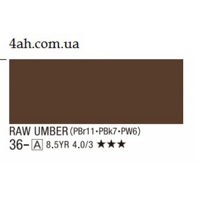 Умбра натуральна, акрилова гуаш, 20 мл, Turner