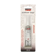 Серебряный акриловый контур, универсальный, 20 мл., Pentart Серебряный акриловый контур, универсальный, 20 мл., Pentart